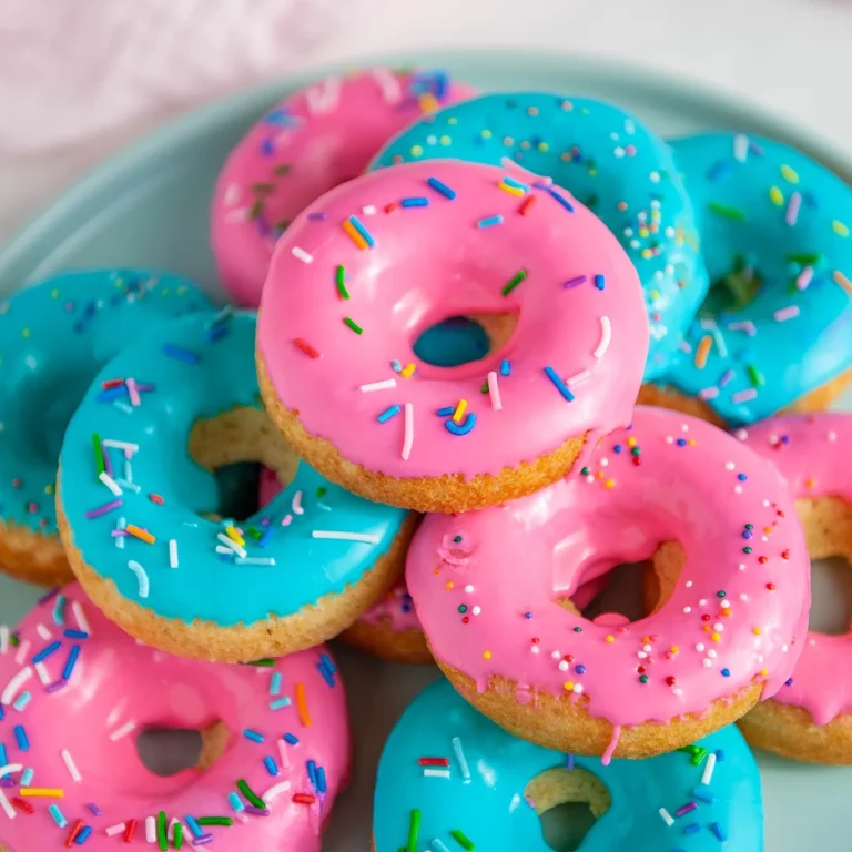 Classic Baked Donuts with Colorful Glaze